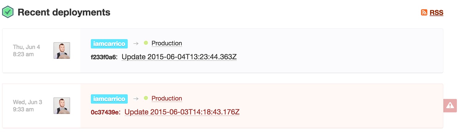 My dploy.io dashboard